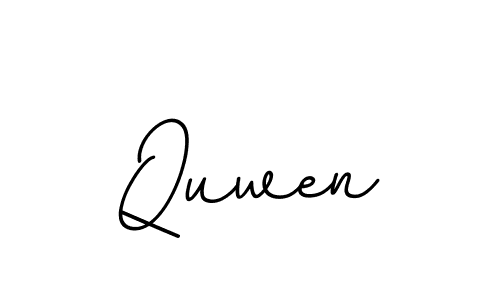 Create a beautiful signature design for name Quwen. With this signature (BallpointsItalic-DORy9) fonts, you can make a handwritten signature for free. Quwen signature style 11 images and pictures png