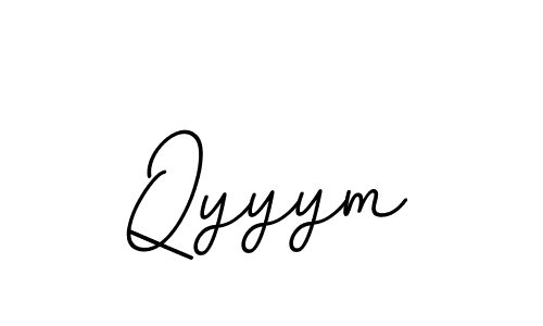 How to make Qyyym name signature. Use BallpointsItalic-DORy9 style for creating short signs online. This is the latest handwritten sign. Qyyym signature style 11 images and pictures png