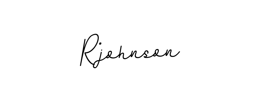 Make a beautiful signature design for name R*johnson. With this signature (BallpointsItalic-DORy9) style, you can create a handwritten signature for free. R*johnson signature style 11 images and pictures png