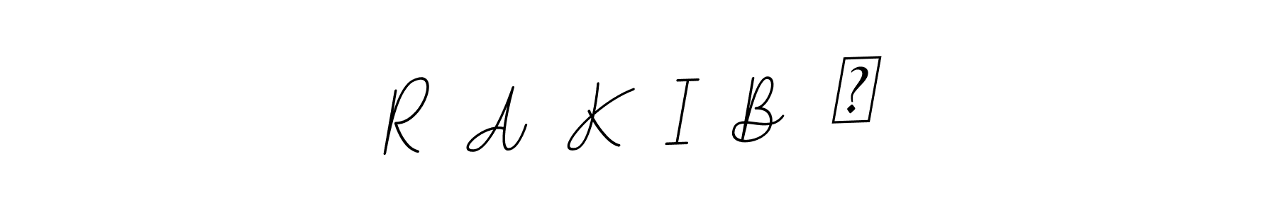 Use a signature maker to create a handwritten signature online. With this signature software, you can design (BallpointsItalic-DORy9) your own signature for name R  A  K  I  B  シ. R  A  K  I  B  シ signature style 11 images and pictures png