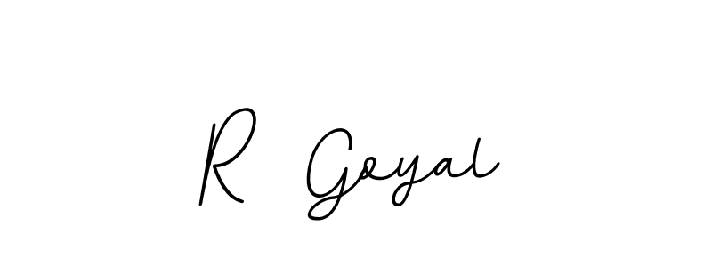 Create a beautiful signature design for name R  Goyal. With this signature (BallpointsItalic-DORy9) fonts, you can make a handwritten signature for free. R  Goyal signature style 11 images and pictures png