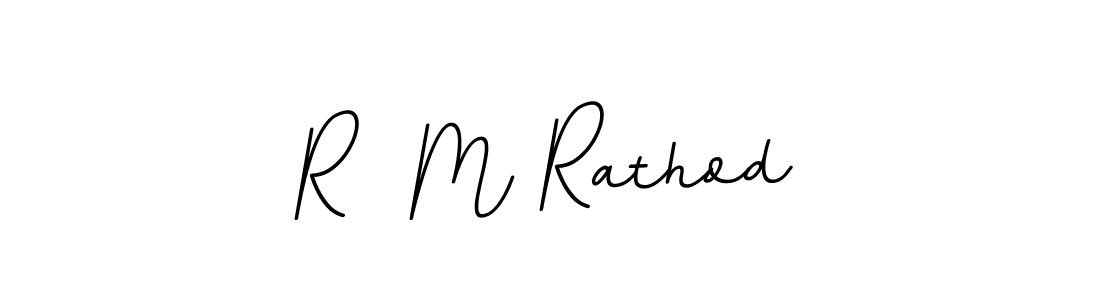 Design your own signature with our free online signature maker. With this signature software, you can create a handwritten (BallpointsItalic-DORy9) signature for name R  M Rathod. R  M Rathod signature style 11 images and pictures png