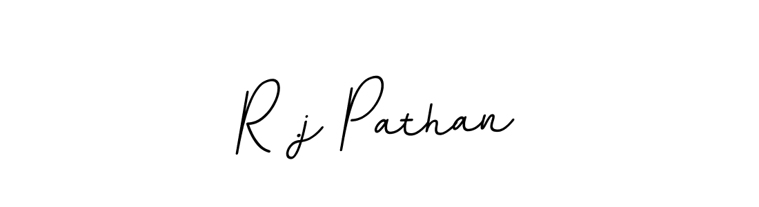 Design your own signature with our free online signature maker. With this signature software, you can create a handwritten (BallpointsItalic-DORy9) signature for name R .j Pathan. R .j Pathan signature style 11 images and pictures png