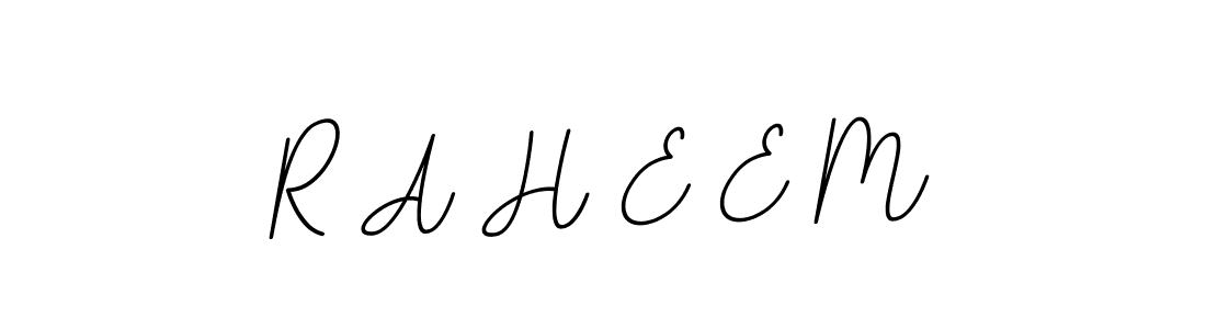 This is the best signature style for the R A H E E M name. Also you like these signature font (BallpointsItalic-DORy9). Mix name signature. R A H E E M signature style 11 images and pictures png