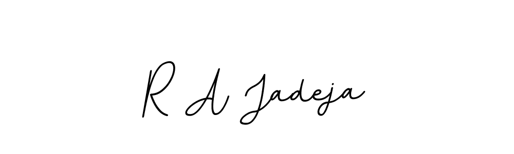Use a signature maker to create a handwritten signature online. With this signature software, you can design (BallpointsItalic-DORy9) your own signature for name R A Jadeja. R A Jadeja signature style 11 images and pictures png