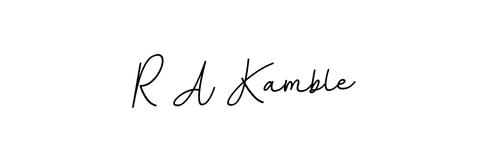 Make a beautiful signature design for name R A Kamble. With this signature (BallpointsItalic-DORy9) style, you can create a handwritten signature for free. R A Kamble signature style 11 images and pictures png
