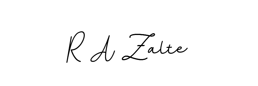 Create a beautiful signature design for name R A Zalte. With this signature (BallpointsItalic-DORy9) fonts, you can make a handwritten signature for free. R A Zalte signature style 11 images and pictures png