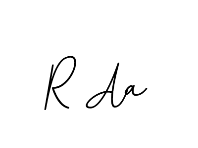 Design your own signature with our free online signature maker. With this signature software, you can create a handwritten (BallpointsItalic-DORy9) signature for name R Aa. R Aa signature style 11 images and pictures png