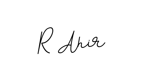 Use a signature maker to create a handwritten signature online. With this signature software, you can design (BallpointsItalic-DORy9) your own signature for name R Ahir. R Ahir signature style 11 images and pictures png