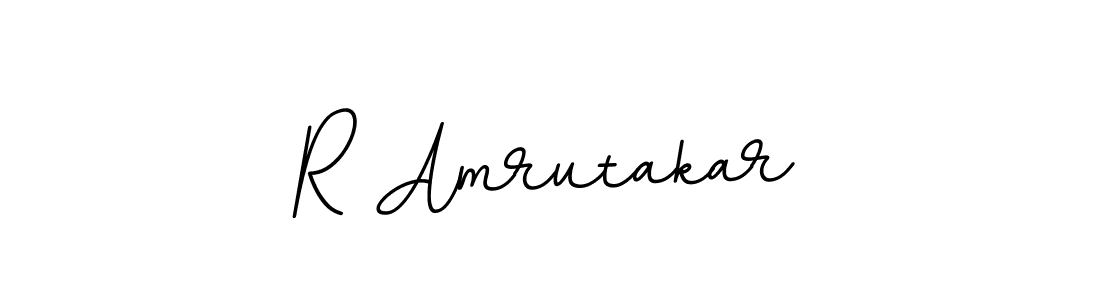Create a beautiful signature design for name R Amrutakar. With this signature (BallpointsItalic-DORy9) fonts, you can make a handwritten signature for free. R Amrutakar signature style 11 images and pictures png