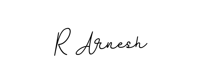 Use a signature maker to create a handwritten signature online. With this signature software, you can design (BallpointsItalic-DORy9) your own signature for name R Arnesh. R Arnesh signature style 11 images and pictures png