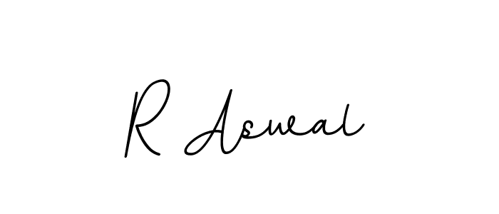 Design your own signature with our free online signature maker. With this signature software, you can create a handwritten (BallpointsItalic-DORy9) signature for name R Aswal. R Aswal signature style 11 images and pictures png