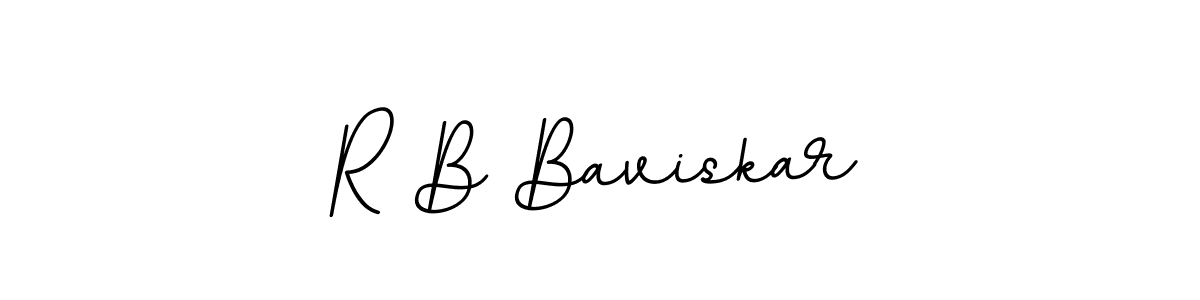 How to make R B Baviskar name signature. Use BallpointsItalic-DORy9 style for creating short signs online. This is the latest handwritten sign. R B Baviskar signature style 11 images and pictures png