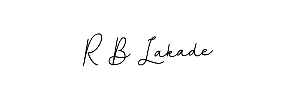 BallpointsItalic-DORy9 is a professional signature style that is perfect for those who want to add a touch of class to their signature. It is also a great choice for those who want to make their signature more unique. Get R B Lakade name to fancy signature for free. R B Lakade signature style 11 images and pictures png
