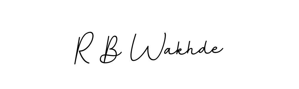 Use a signature maker to create a handwritten signature online. With this signature software, you can design (BallpointsItalic-DORy9) your own signature for name R B Wakhde. R B Wakhde signature style 11 images and pictures png