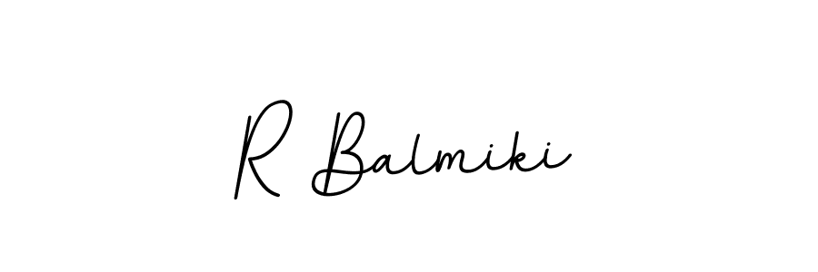 R Balmiki stylish signature style. Best Handwritten Sign (BallpointsItalic-DORy9) for my name. Handwritten Signature Collection Ideas for my name R Balmiki. R Balmiki signature style 11 images and pictures png