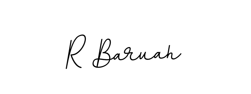 The best way (BallpointsItalic-DORy9) to make a short signature is to pick only two or three words in your name. The name R Baruah include a total of six letters. For converting this name. R Baruah signature style 11 images and pictures png