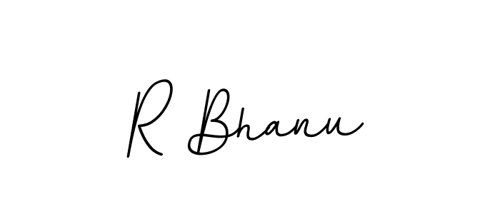 How to make R Bhanu name signature. Use BallpointsItalic-DORy9 style for creating short signs online. This is the latest handwritten sign. R Bhanu signature style 11 images and pictures png