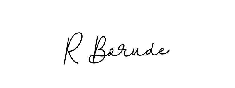 How to make R Borude name signature. Use BallpointsItalic-DORy9 style for creating short signs online. This is the latest handwritten sign. R Borude signature style 11 images and pictures png
