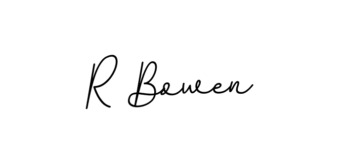 Create a beautiful signature design for name R Bowen. With this signature (BallpointsItalic-DORy9) fonts, you can make a handwritten signature for free. R Bowen signature style 11 images and pictures png