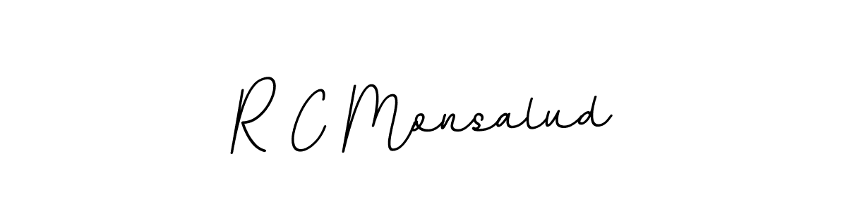It looks lik you need a new signature style for name R C Monsalud. Design unique handwritten (BallpointsItalic-DORy9) signature with our free signature maker in just a few clicks. R C Monsalud signature style 11 images and pictures png