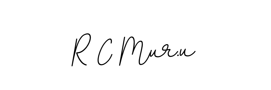 Create a beautiful signature design for name R C Mur.u. With this signature (BallpointsItalic-DORy9) fonts, you can make a handwritten signature for free. R C Mur.u signature style 11 images and pictures png