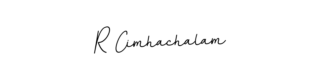 The best way (BallpointsItalic-DORy9) to make a short signature is to pick only two or three words in your name. The name R Cimhachalam include a total of six letters. For converting this name. R Cimhachalam signature style 11 images and pictures png