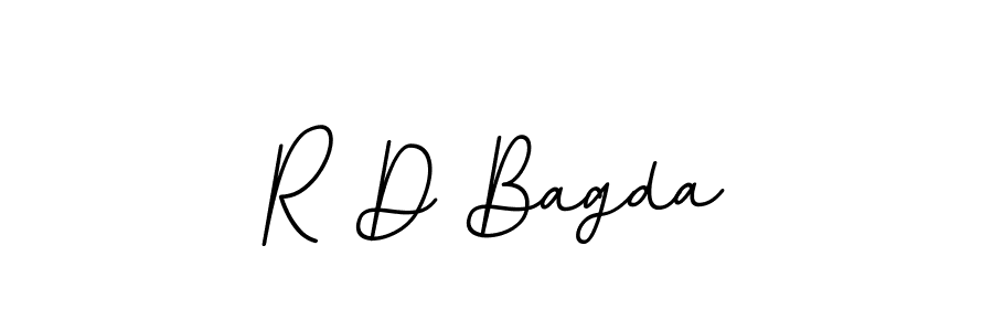 Create a beautiful signature design for name R D Bagda. With this signature (BallpointsItalic-DORy9) fonts, you can make a handwritten signature for free. R D Bagda signature style 11 images and pictures png