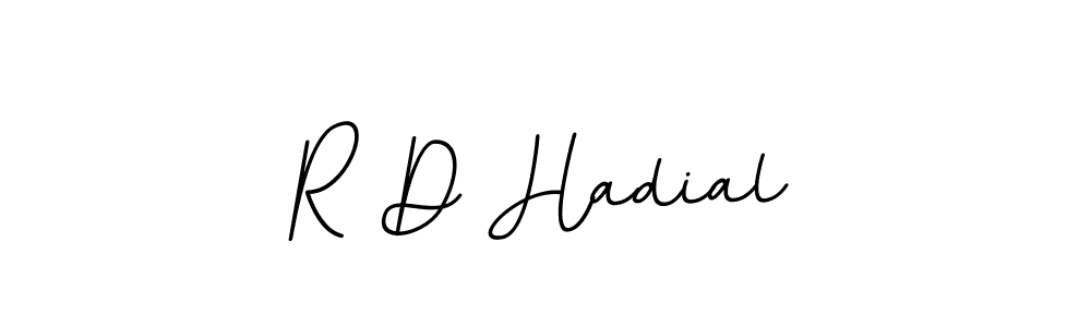 How to make R D Hadial name signature. Use BallpointsItalic-DORy9 style for creating short signs online. This is the latest handwritten sign. R D Hadial signature style 11 images and pictures png