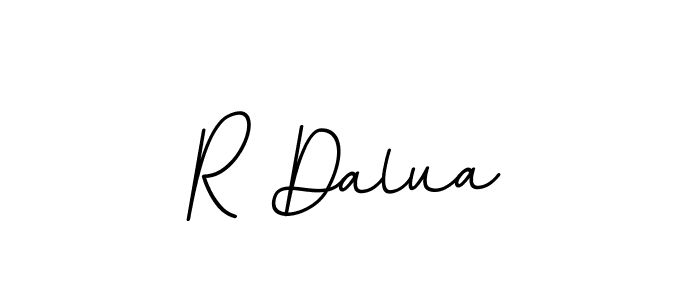 How to make R Dalua name signature. Use BallpointsItalic-DORy9 style for creating short signs online. This is the latest handwritten sign. R Dalua signature style 11 images and pictures png