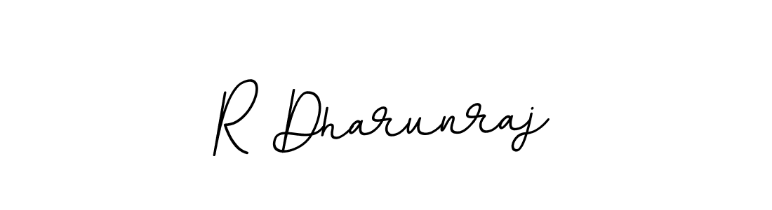 Design your own signature with our free online signature maker. With this signature software, you can create a handwritten (BallpointsItalic-DORy9) signature for name R Dharunraj. R Dharunraj signature style 11 images and pictures png