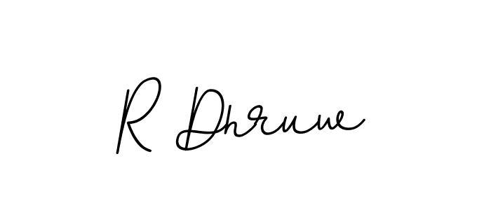 The best way (BallpointsItalic-DORy9) to make a short signature is to pick only two or three words in your name. The name R Dhruw include a total of six letters. For converting this name. R Dhruw signature style 11 images and pictures png