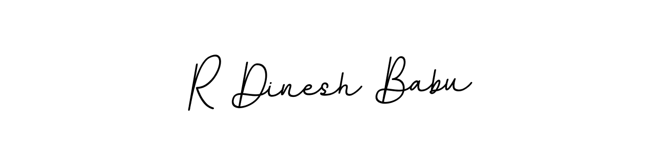 Design your own signature with our free online signature maker. With this signature software, you can create a handwritten (BallpointsItalic-DORy9) signature for name R Dinesh Babu. R Dinesh Babu signature style 11 images and pictures png
