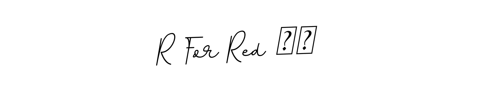 Design your own signature with our free online signature maker. With this signature software, you can create a handwritten (BallpointsItalic-DORy9) signature for name R For Red ♥️. R For Red ♥️ signature style 11 images and pictures png