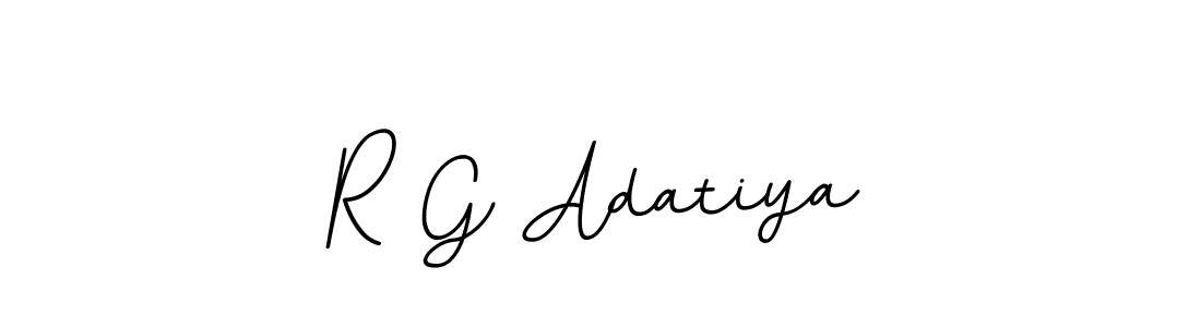 Create a beautiful signature design for name R G Adatiya. With this signature (BallpointsItalic-DORy9) fonts, you can make a handwritten signature for free. R G Adatiya signature style 11 images and pictures png