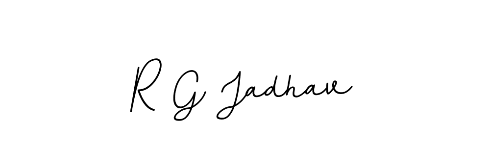 Create a beautiful signature design for name R G Jadhav. With this signature (BallpointsItalic-DORy9) fonts, you can make a handwritten signature for free. R G Jadhav signature style 11 images and pictures png