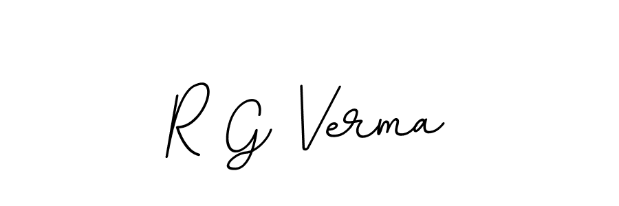 Create a beautiful signature design for name R G Verma. With this signature (BallpointsItalic-DORy9) fonts, you can make a handwritten signature for free. R G Verma signature style 11 images and pictures png