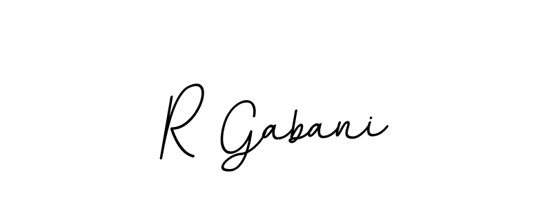 How to make R Gabani name signature. Use BallpointsItalic-DORy9 style for creating short signs online. This is the latest handwritten sign. R Gabani signature style 11 images and pictures png