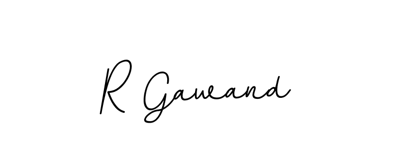 The best way (BallpointsItalic-DORy9) to make a short signature is to pick only two or three words in your name. The name R Gawand include a total of six letters. For converting this name. R Gawand signature style 11 images and pictures png