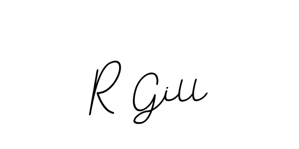 The best way (BallpointsItalic-DORy9) to make a short signature is to pick only two or three words in your name. The name R Gill include a total of six letters. For converting this name. R Gill signature style 11 images and pictures png