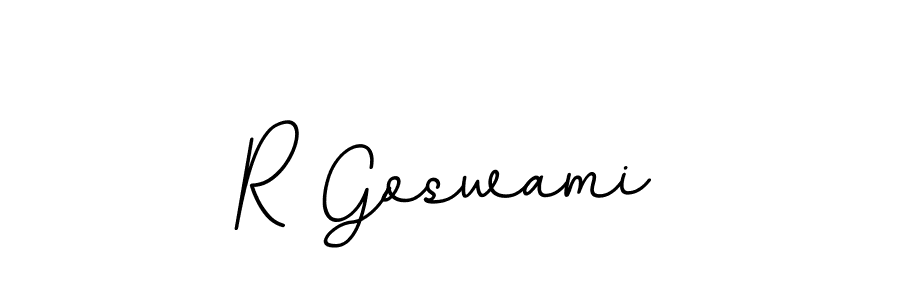 Use a signature maker to create a handwritten signature online. With this signature software, you can design (BallpointsItalic-DORy9) your own signature for name R Goswami. R Goswami signature style 11 images and pictures png