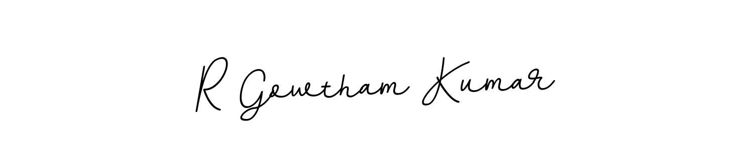 Use a signature maker to create a handwritten signature online. With this signature software, you can design (BallpointsItalic-DORy9) your own signature for name R Gowtham Kumar. R Gowtham Kumar signature style 11 images and pictures png