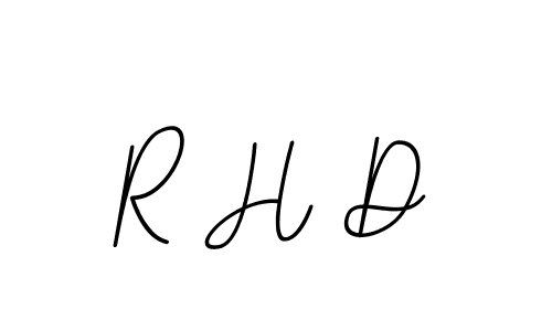 Design your own signature with our free online signature maker. With this signature software, you can create a handwritten (BallpointsItalic-DORy9) signature for name R H D. R H D signature style 11 images and pictures png