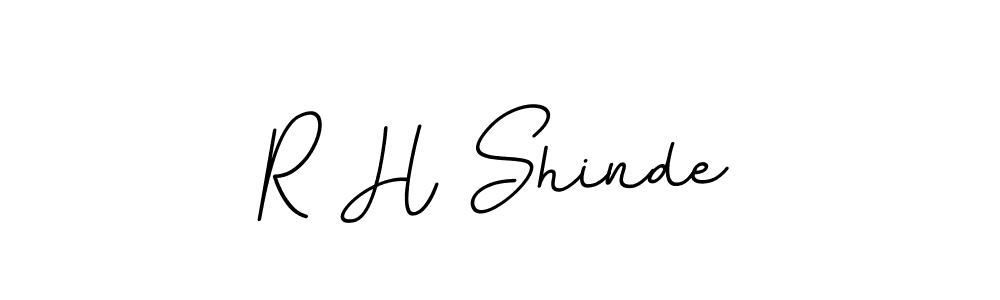 How to make R H Shinde name signature. Use BallpointsItalic-DORy9 style for creating short signs online. This is the latest handwritten sign. R H Shinde signature style 11 images and pictures png