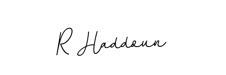 Create a beautiful signature design for name R Haddoun. With this signature (BallpointsItalic-DORy9) fonts, you can make a handwritten signature for free. R Haddoun signature style 11 images and pictures png