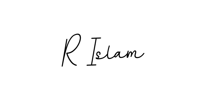 Design your own signature with our free online signature maker. With this signature software, you can create a handwritten (BallpointsItalic-DORy9) signature for name R Islam. R Islam signature style 11 images and pictures png