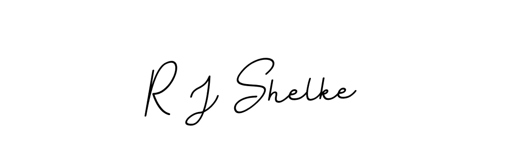 The best way (BallpointsItalic-DORy9) to make a short signature is to pick only two or three words in your name. The name R J Shelke include a total of six letters. For converting this name. R J Shelke signature style 11 images and pictures png