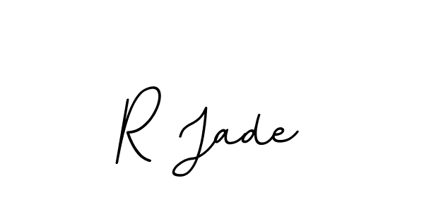 Use a signature maker to create a handwritten signature online. With this signature software, you can design (BallpointsItalic-DORy9) your own signature for name R Jade. R Jade signature style 11 images and pictures png