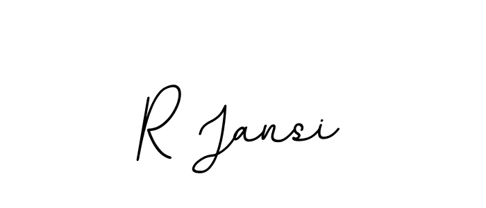 Use a signature maker to create a handwritten signature online. With this signature software, you can design (BallpointsItalic-DORy9) your own signature for name R Jansi. R Jansi signature style 11 images and pictures png