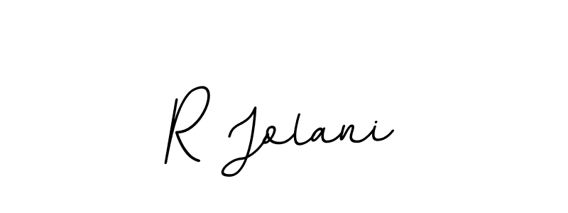 Make a beautiful signature design for name R Jolani. With this signature (BallpointsItalic-DORy9) style, you can create a handwritten signature for free. R Jolani signature style 11 images and pictures png